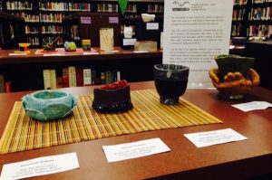 Student Art displayed in Library