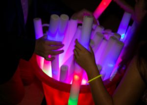 Light sticks in a bucket