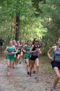 2019 Girls XC team running