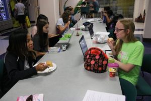 Students eating lunch