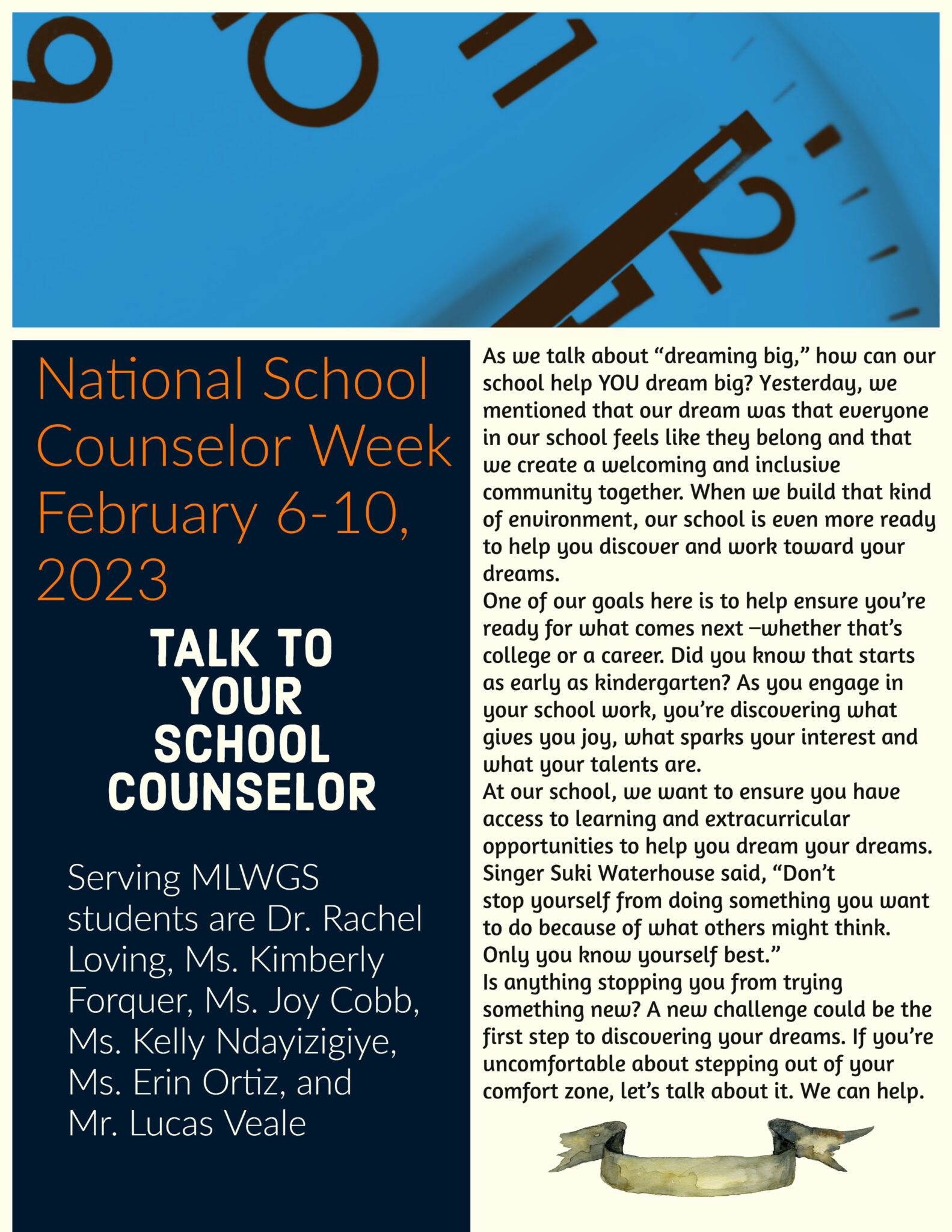 National School Counselor Week Thursday Message Maggie L. Walker