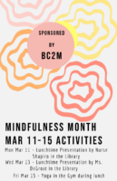 Mindfulness Month Activities at MLWGS hosted by BC2M