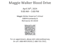 MLWGS Spring Blood Drive is April 26
