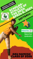 MLWGS Scholar-Athlete of the Week April 8, 2024 (wk #10)- Softball Anu Ramesh