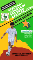 MLWGS Scholar-Athlete of the Week April 29, 2024 (wk #13)- Boys Soccer Chanan Wijesooriya