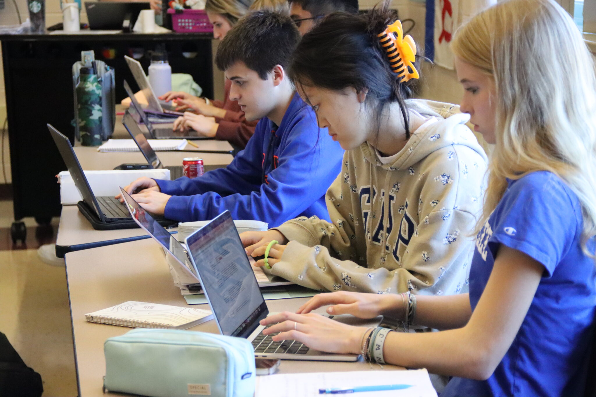 Students working at their computers