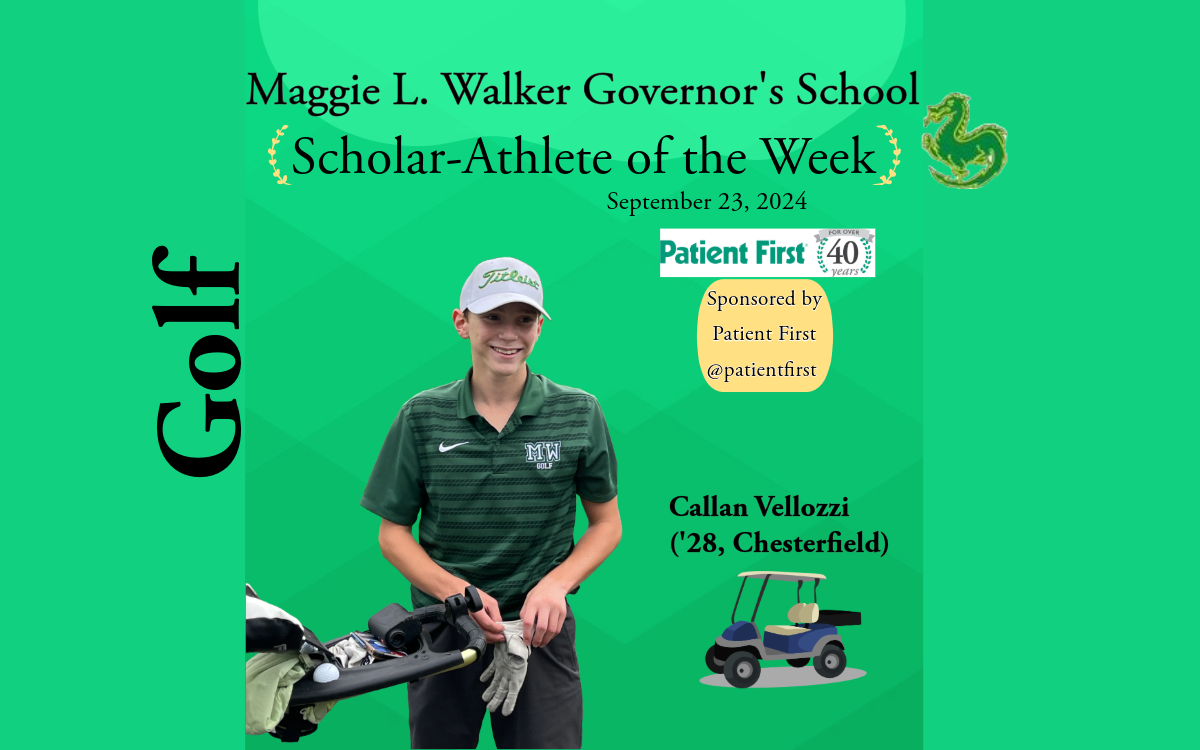 MLWGS Scholar-Athlete of the Week September 23, 2024 (wk #2), Cal Vellozzi-Golf