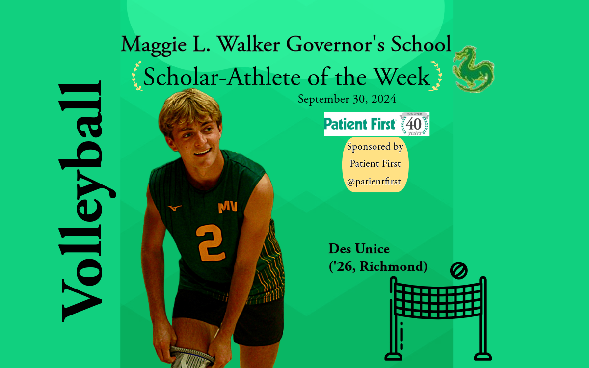 MLWGS Scholar-Athlete of the Week September 30, 2024 (wk #3), Des Unice-Volleyball