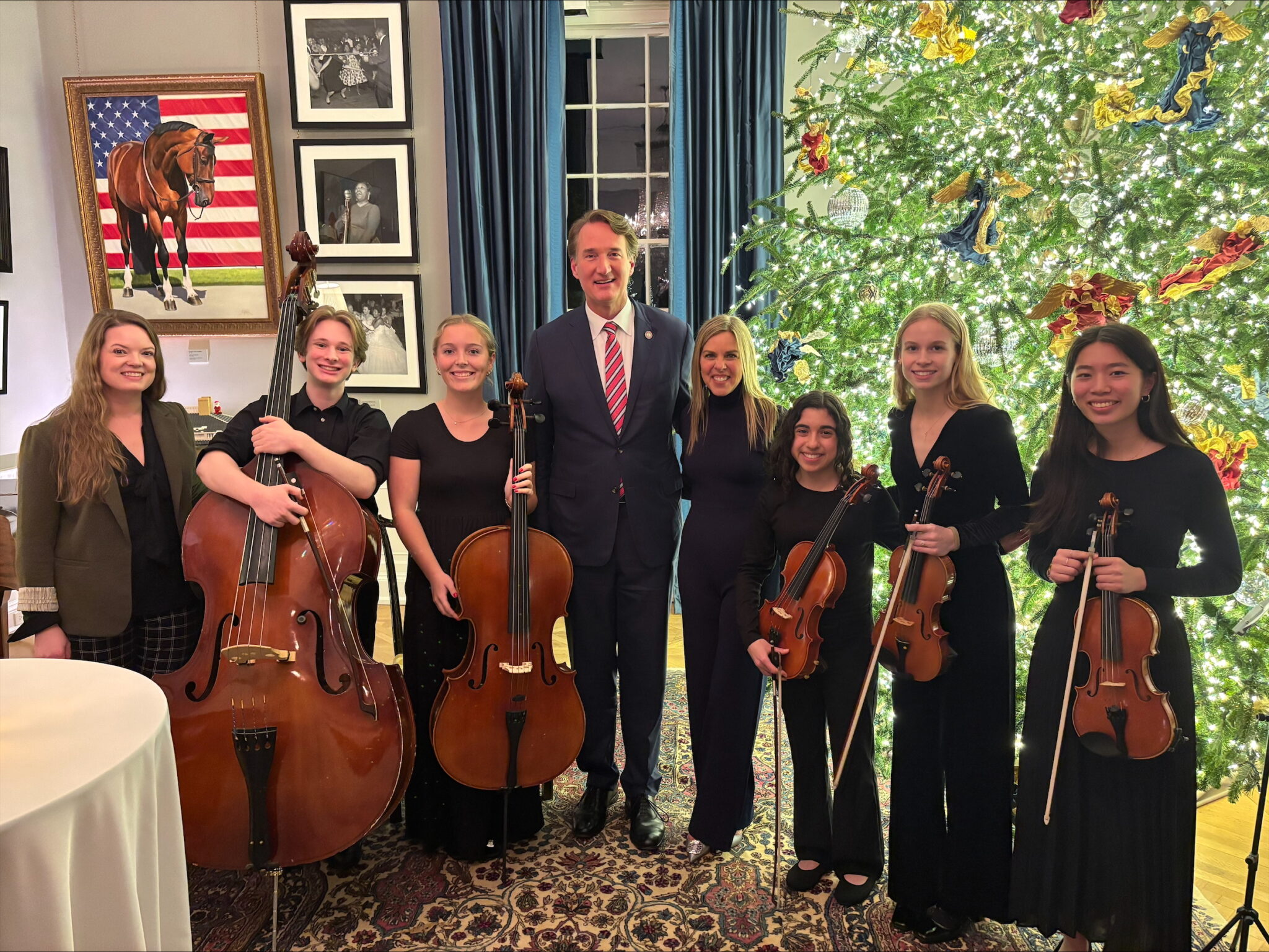 Dragons perform for the Virginia  Governor at the Capitol Square Holiday Reception, December 11th