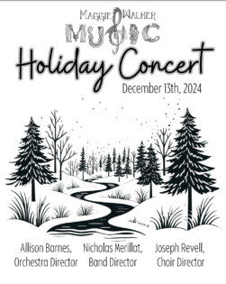 The MLWGS Winter Concert on December 13 will be performed at Highland Springs High School