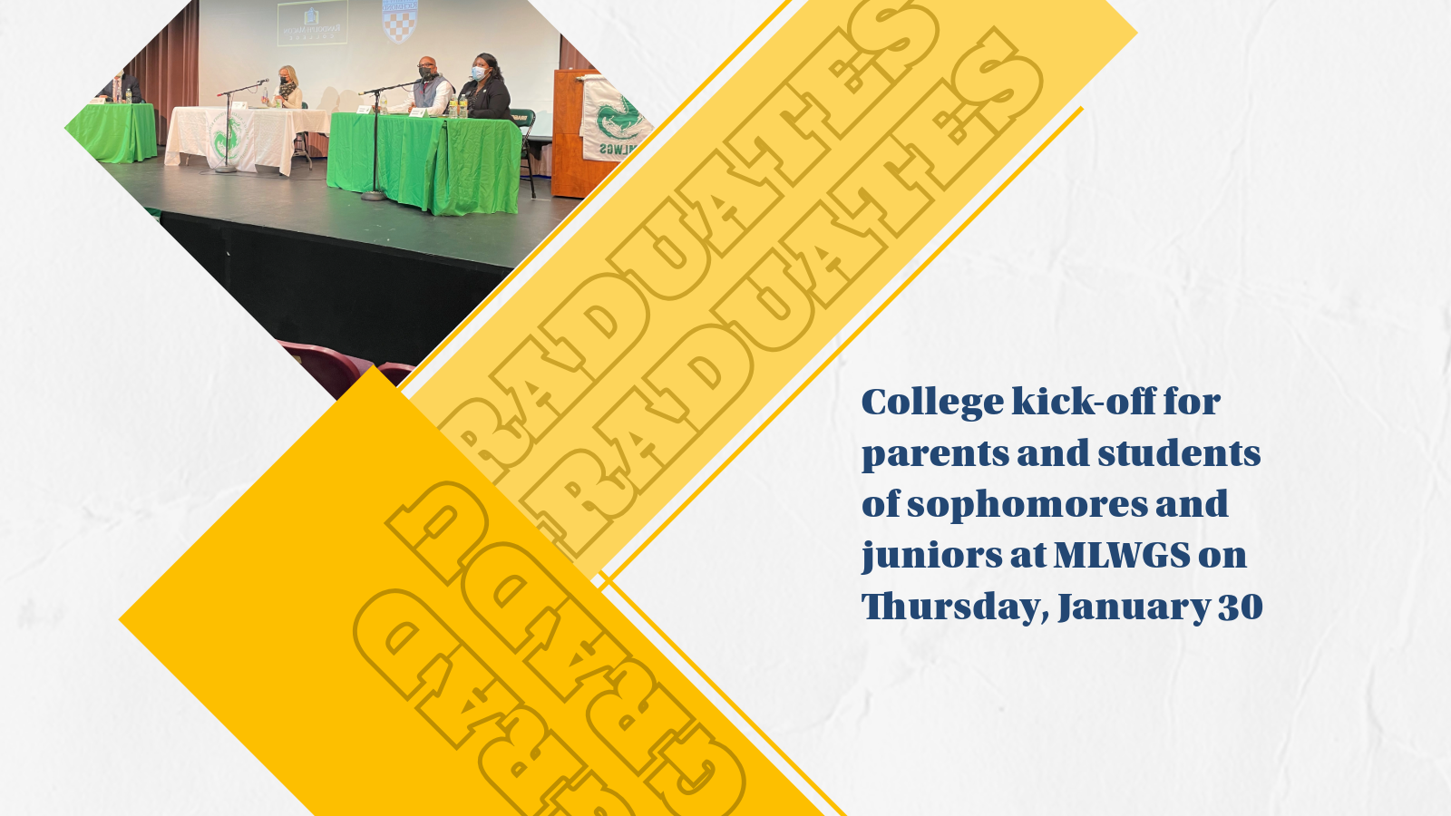 College Kick-Off 2025…Parents of Sophomores and Juniors: Save the Date!