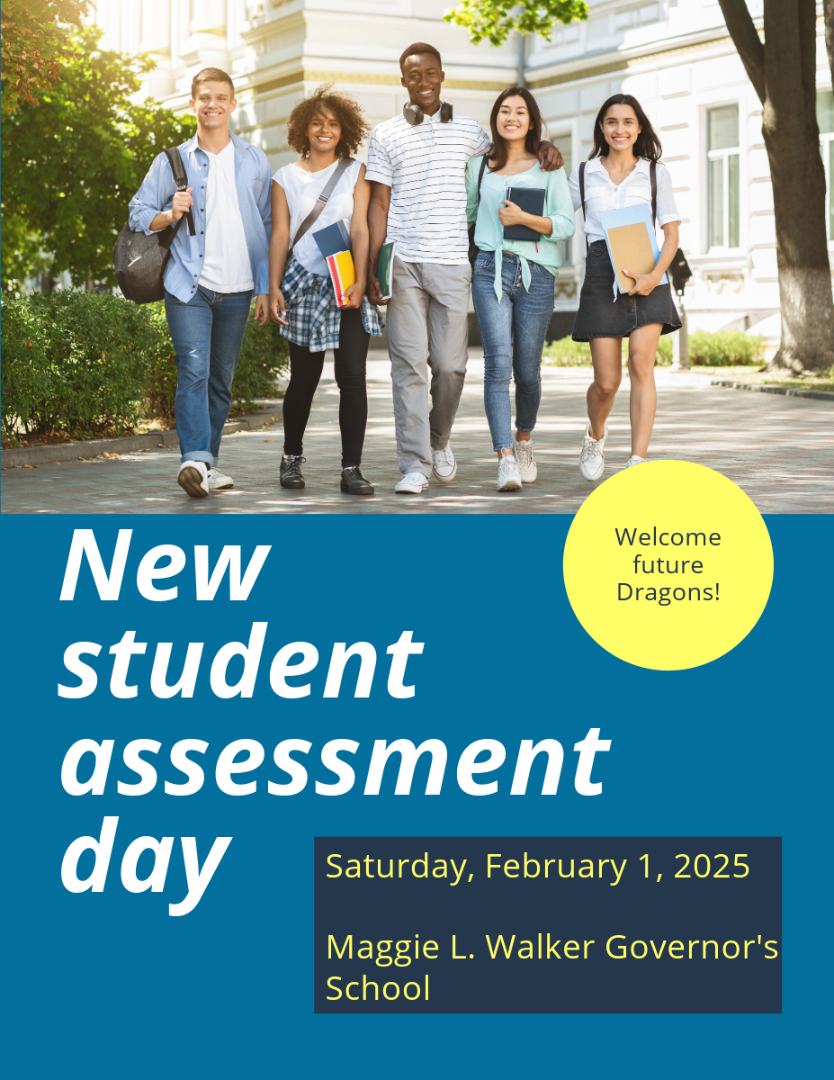 New student assessment on Saturday, February 1st