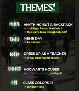 Spirit Week at MLWGS, January 12-16