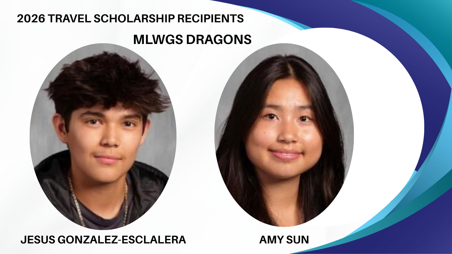 Student Travel Scholarship Recipients from MLWGS