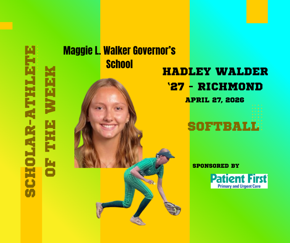 MLWGS Scholar-Athlete of the Week, April 27, 2026-Hadley Walder, Richmond