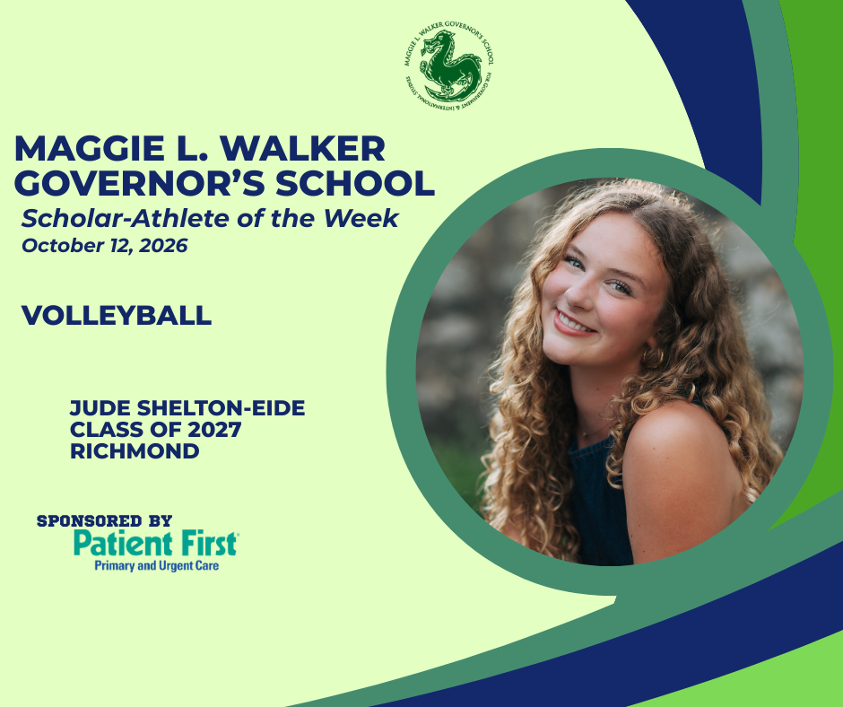 MLWGS Scholar-Athlete of the Week, October 12, 2026- Jude Shelton-Eide, ’27, Richmond – Volleyball
